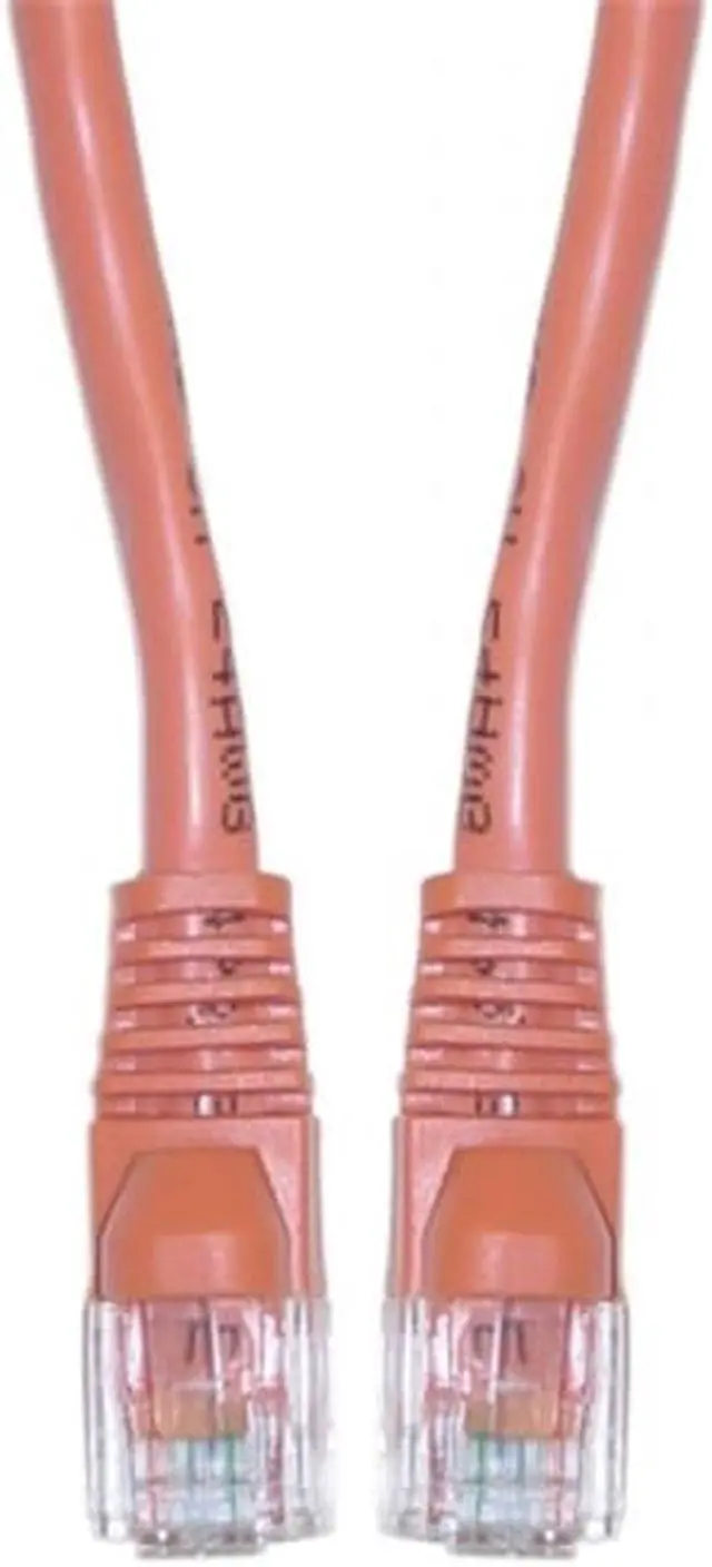 Alt view image 2 of 3 - Cable Wholesale Office Electronics Cat5e Orange Ethernet Patch Cable Snagless/Molded Boot 20 Foot