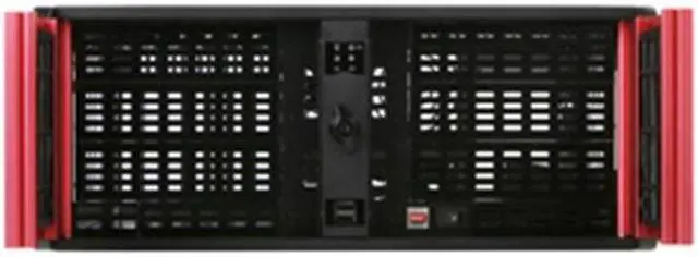 Main image of iStarUSA D-400-6-RED Material of Front Bezel:Aluminum alloy Material of Handle: 1.2mm SECC Zinc-Coated Steel Material of Main Chassis: 1.2mm SECC Zinc-Coated Steel ( Japan Made ) 4U Rackmount Compact Stylish Rackmount Chassis 6 External 5.2