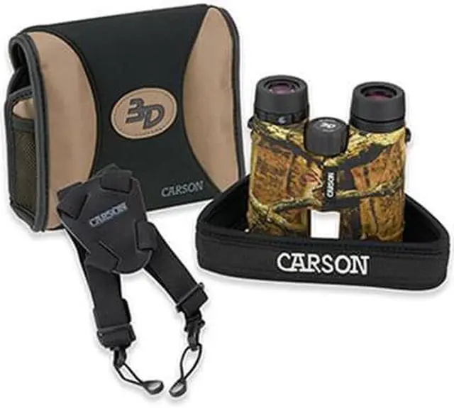 Alt view image 6 of 8 - Carson 3D 10x42 Full Size Waterproof Birding Binoculars w/ ED Glass,Mossy Oak TD