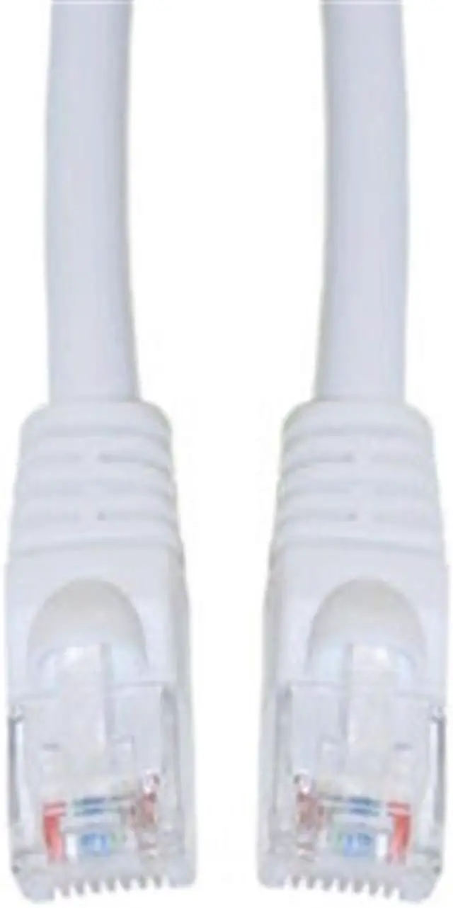 Main image of CableWholesale 13X6-09102 Cat6a White Ethernet Patch Cable  Snagless Molded Boot  500 MHz  2 foot