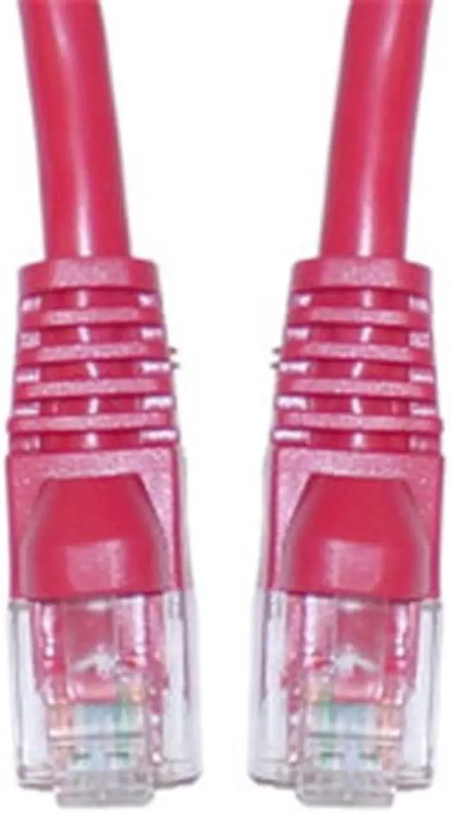 Main image of CableWholesale 13X6-07150 Cat6a Red Ethernet Patch Cable  Snagless Molded Boot  500 MHz  50 foot