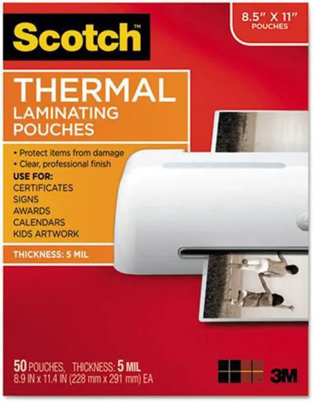 Main image of 3M & Commercial Tape Div TP585450 Letter Size Thermal Laminating Pouches, 5 mil.