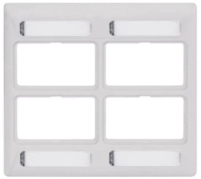 Alt view image 3 of 6 - ICC IC108FD4WH FACEPLATE, ELITE, 2-GANG, 4-PORT, WHITE