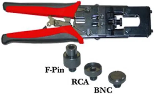 Alt view image 2 of 2 - Compression Tool RG59, RG6, F-pin, BNC, RCA