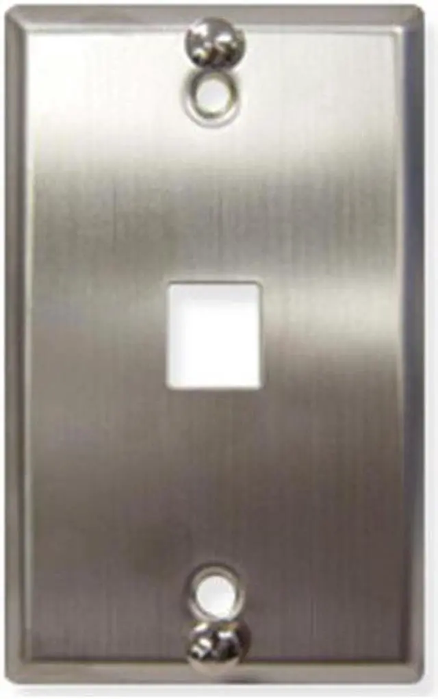 Alt view image 2 of 4 - WALL PLATE- PHONE- FLUSH- 1-PORT- SS