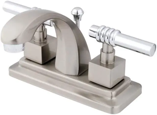Alt view image 2 of 4 - Kingston Brass KS4647QL Two Handle 4 in. Centerset Lavatory Faucet with Brass Pop-up