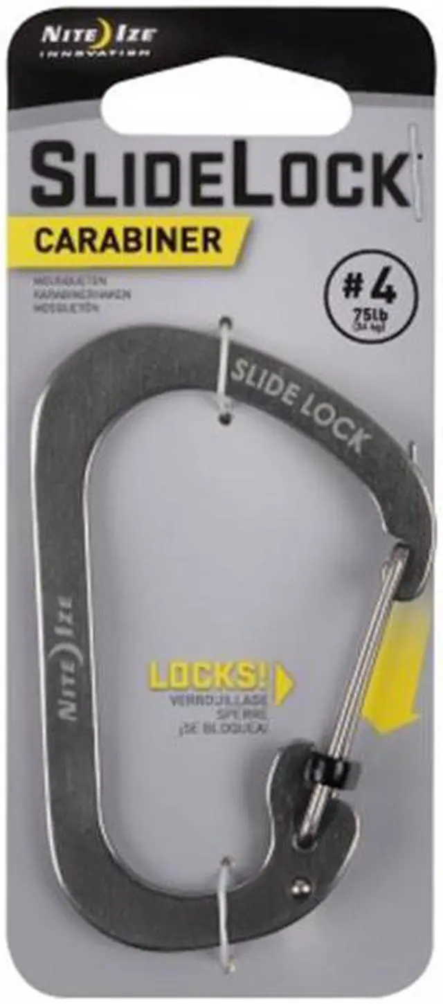 Alt view image 2 of 9 - NITE IZE SLIDELOCK CARABINER SIZE 4 (STAINLESS)