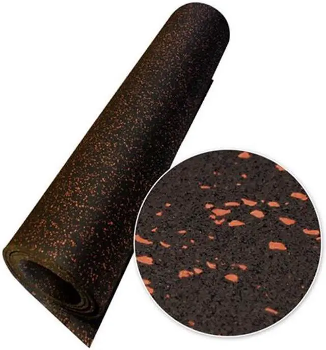 Main image of Rubber-Cal Elephant Bark Recycled Rubber Flooring Rolls - 5 mm Thick - Red Dot
