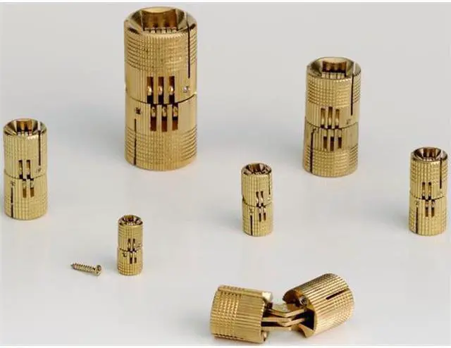 Alt view image 3 of 4 - Hidden Barrel Hinge, Brass, 180 Deg., 15/32"W X 39/64"H SOSS BH124