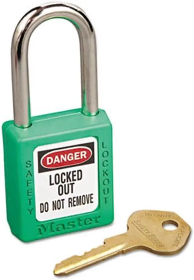 Alt view image 2 of 10 - Master Lock Green #410 1 3/4" High Body Safety Lockout Padlock