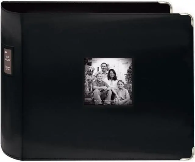 Alt view image 4 of 10 - Sewn Leatherette 3-Ring Binder 12''X12''-Black