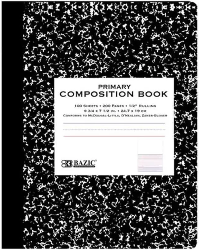 Alt view image 2 of 6 - Southwest School Supply Black Marble Picture Story Comp Book 7-1/2" X 9-3/4" 100 Sheets (11445PS) BAZ5053