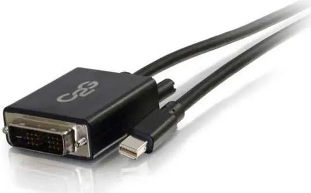 Alt view image 4 of 6 - C2G 54335 C2G 6ft Mini DisplayPort Male to Single Link DVI-D Male Adapter Cable - Black - DisplayPort/DVI-D for Monitor, Notebook, Tablet - 6 ft - 1 x Mini DisplayPort Male Digital Audio/Video - 1 x