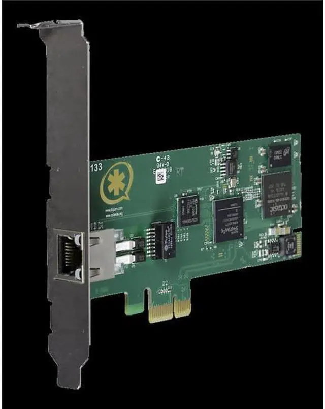 Alt view image 2 of 12 - One (1) Span Digital T1/E1/J1/PRI PCI-Express Card with Hardware Echo Cancellation