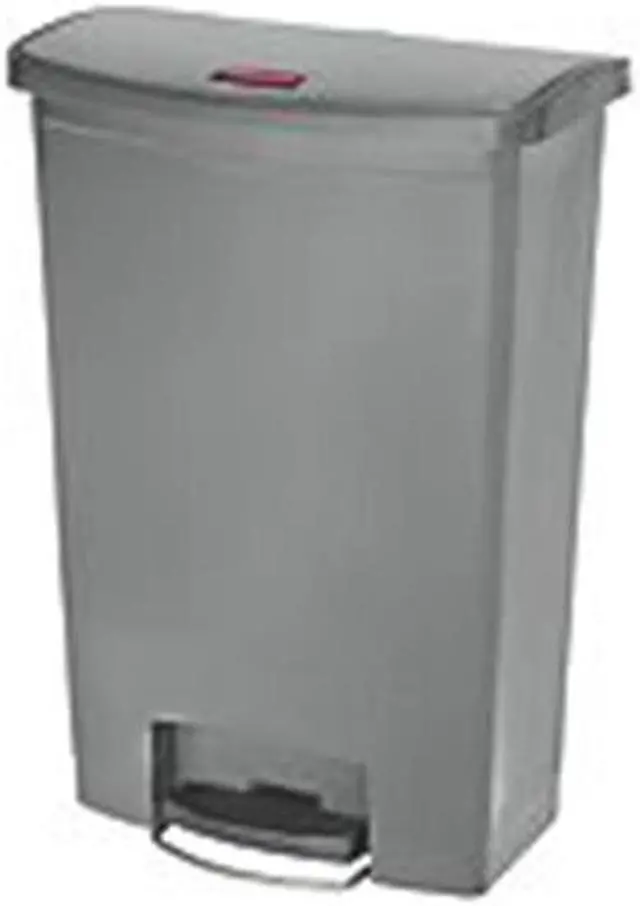 Main image of Rubbermaid Commercial 1883606 24 gal. Slim Jim Resin Step-On Container, Front Step Style - Gray