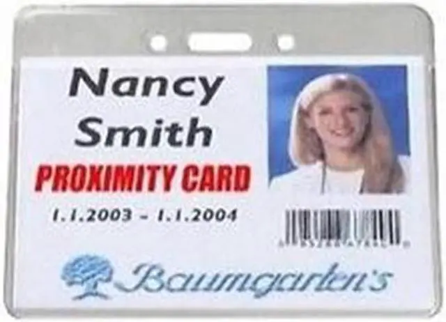Alt view image 3 of 14 - Baumgartens Proximity Badge Holder Horizontal 3-1/2"x2-3/8" 50/PK Clear 47810