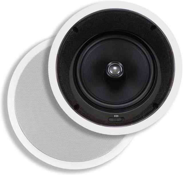 Alt view image 2 of 6 - Monoprice Caliber 2-Way Aramid Fiber In-Ceiling Speakers - 8 Inch With Titanium Tweeters and 15? Angled Drivers (Pair)