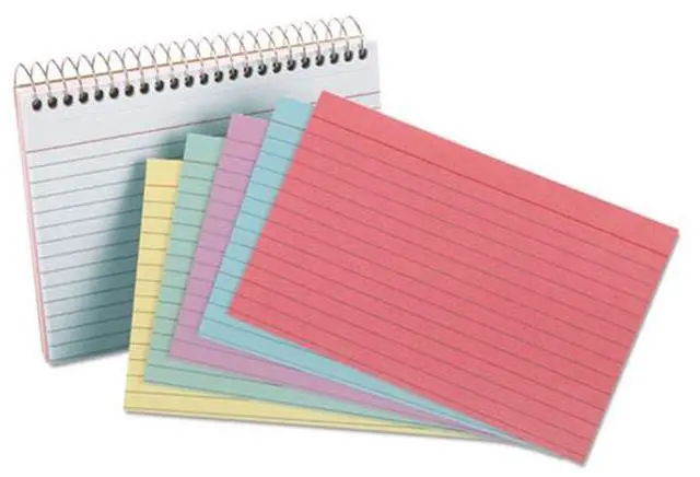 Alt view image 3 of 9 - Oxford 40286 Spiral Index Cards, 4 x 6, Blue/Violet/Canary/Green/Cherry, 50/Pack