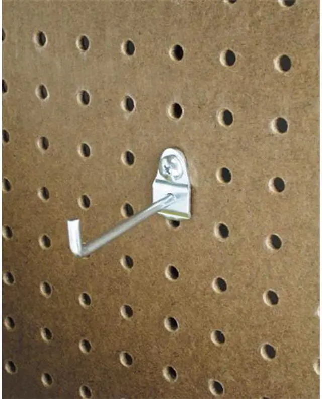 Main image of Triton Products 71319 2.75 In. Single Rod 90 Degree Bend .19 In. Dia. Zinc Plated Steel Pegboard Hook for DuraBoard  10 Pack