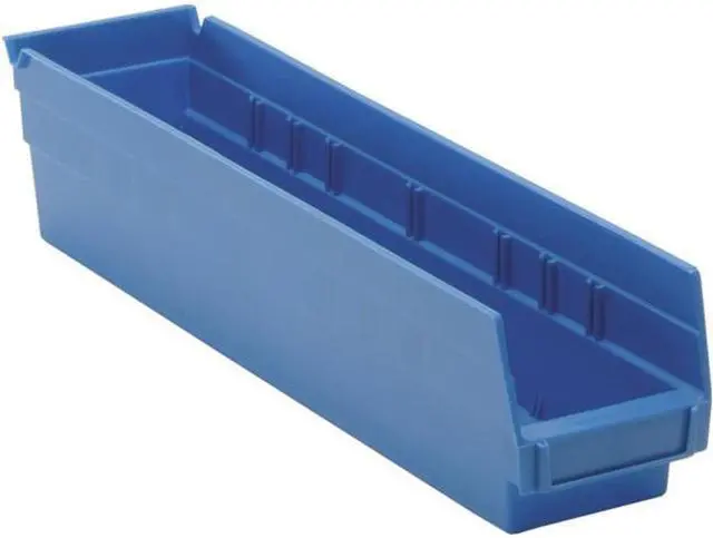 Alt view image 2 of 7 - QUANTUM STORAGE SYSTEMS QSB103BL Blue Shelf Bin, 17-7/8"L x 4-1/8"W x 4"H