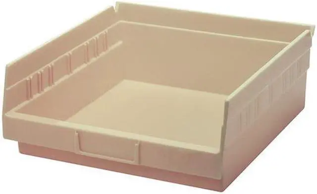 Main image of QUANTUM STORAGE SYSTEMS QSB109IV Shelf Storage Bin, Polypropylene, Ivory, 4 in