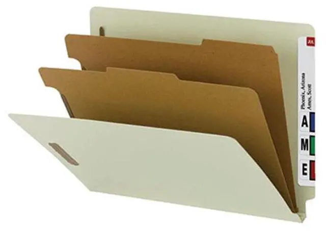 Alt view image 3 of 13 - Smead Manufacturing Company SMD26802 Classification Fldr- Ltr- Recycled- 2-DV- BN-BE