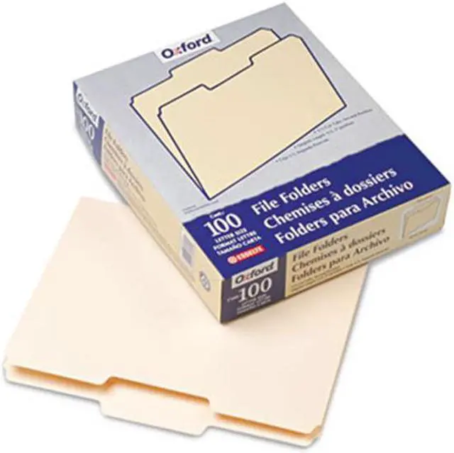 Alt view image 2 of 8 - Pendaflex Essentials File Folders 1/3 Cut Second Position Top Tab Letter Manila 100/Box 752132