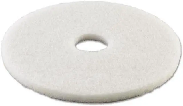 Alt view image 2 of 7 - Polishing Floor Pads, 13" Diameter, White, 5/Carton 4013WHI
