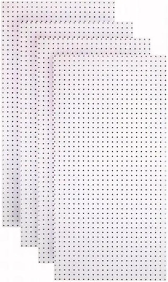 Main image of Hardwood Pegboard Panel with 100 lb. Load Capacity, 48"H x 24"W, White, 4 PK