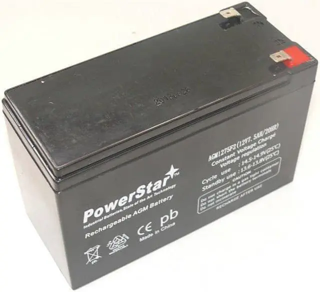Alt view image 2 of 2 - PowerStar Replacement For 5EFG8 Battery,Sealed Lead Acid,7.5Ah,Faston