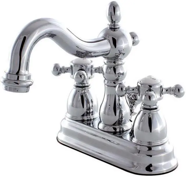 Main image of Kingston Brass KB1601BX 4 in. Heritage Centerset Lavatory Faucet with Metal Lever Handle, Chrome