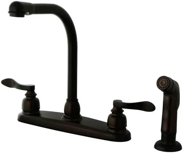 Main image of Kingston Brass KB8755NFLSP NUWAVE FRENCH 8in Centerset High Arch Kitchen Faucet