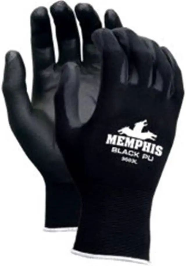 Main image of Crews 9669XS Nylon Gloves, Black - Small