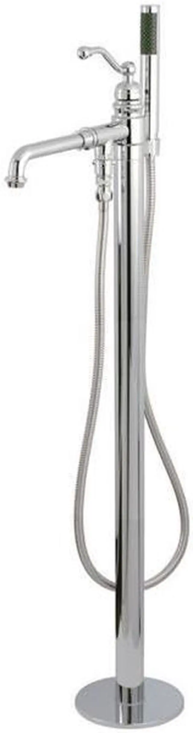 Main image of Kingston Brass KS7031ABL English Country Single Handle Freestanding Roman Tub Faucet with Hand Shower, Chrome