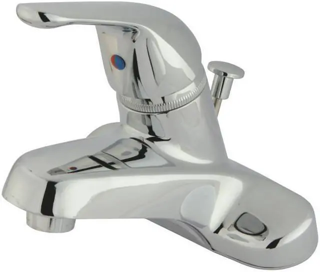 Main image of Kingston Brass FB541 4 in. Duraseal Single Metal Lever Handle Lavatory Faucet with Plt Pop-Up, Chrome