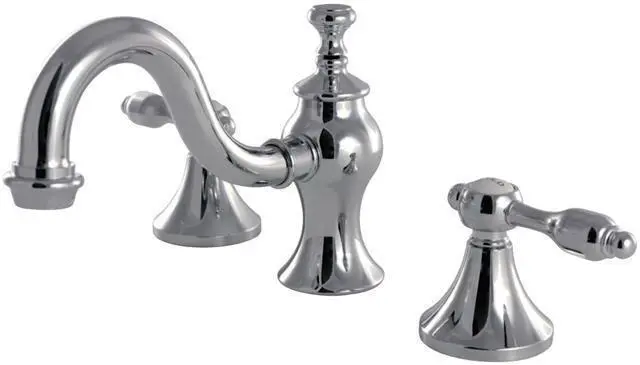 Main image of Kingston Brass KC7161TAL Widespread Lavatory Faucet with Brass Pop-Up Classic Cross Handle, Chrome