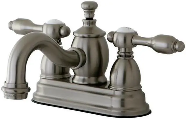 Main image of Kingston Brass KS7108TAL 4in Centerset Lavatory Faucet with Brass Pop-Up SN