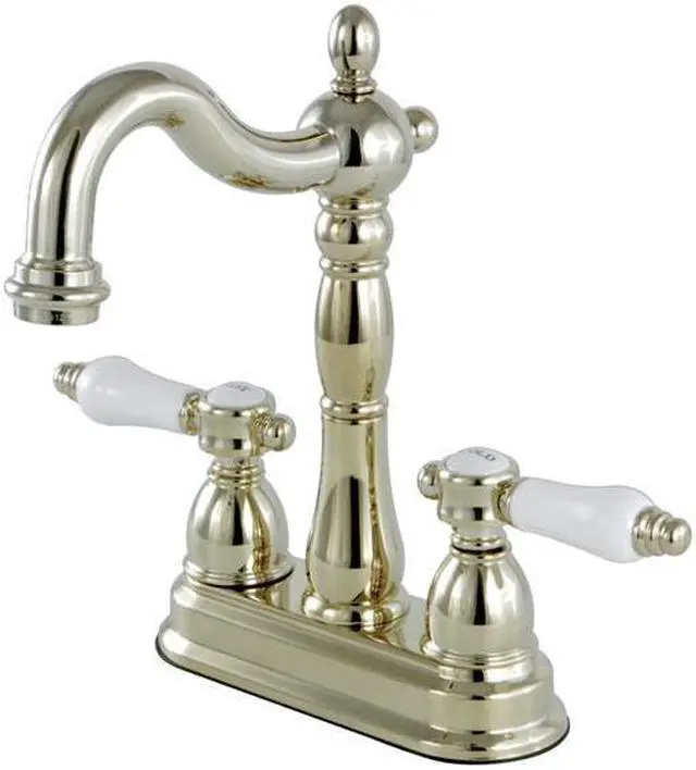 Main image of Kingston Brass KB1492BPL 4 in. Centerset Bar Faucet, Polished Brass