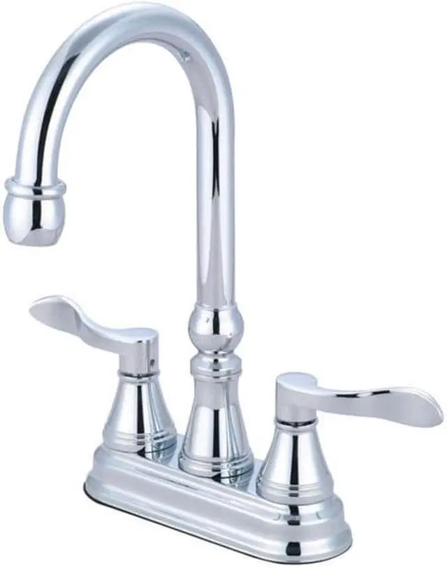 Main image of Kingston Brass KS2491DFL 4 in. Nufrench Bar Faucet, Chrome