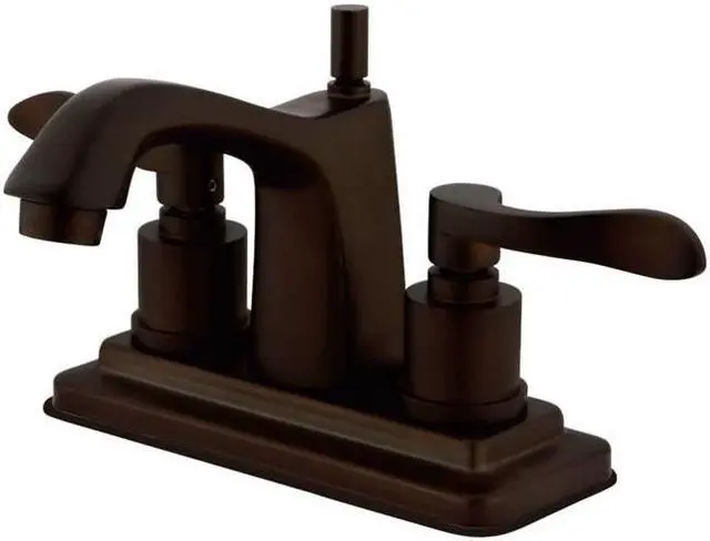 Main image of Kingston Brass KS8645DFL 4 in. Centerset Lavatory Faucet & Metal Lever Handle Oil Rubbed Bronze