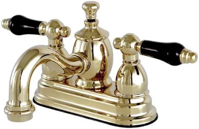 Main image of Kingston Brass KS7102PKL 4 in. Centerset Lavatory Faucet with Brass Pop-Up, Polished Brass