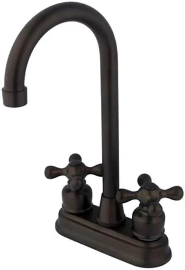 Main image of Kingston Brass KB495AX Two Handle Bar Faucet, Oil Rubbed Bronze
