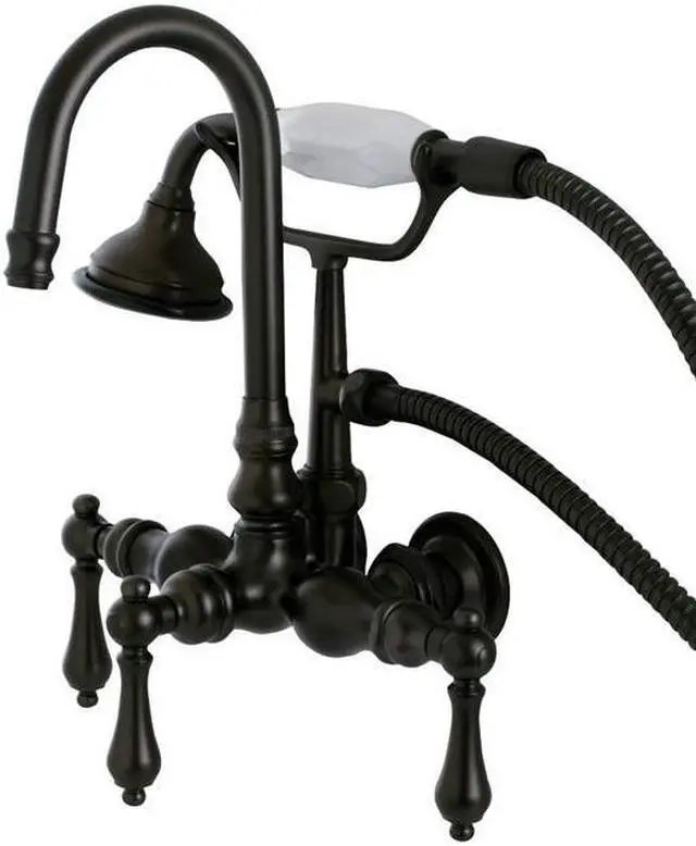 Main image of Kingston Brass AE7T5 Aqua Eden Vintage Wall Mount Clawfoot Tub Faucet, Oil Rubbed Bronze