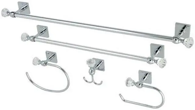 Main image of Kingston Brass BAHK70512478C 5 Piece Celebrity Bathroom Hardware Set, Chrome