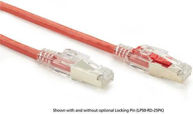 Main image of GigaBase 3 CAT5e 100-MHz Shielded, Stranded, Lockable PVC Cable (F/UTP), Red, 5-ft. (1.5-m)