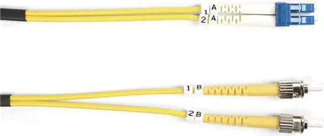 Main image of Black Box FOSM-010M-STLC Connect OS2 9-Micron Single-Mode Fiber Optic Patch Cable - OFNR PVC, LC-ST, Yellow, 10-m (32.8-ft.)