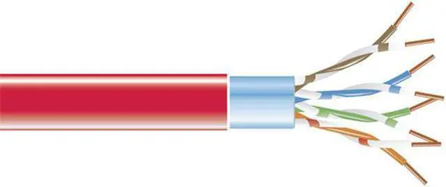 Alt view image 2 of 9 - CAT5e 100-MHz Shielded, Stranded Bulk PVC Cable (FTP), Red, 1000-ft. (