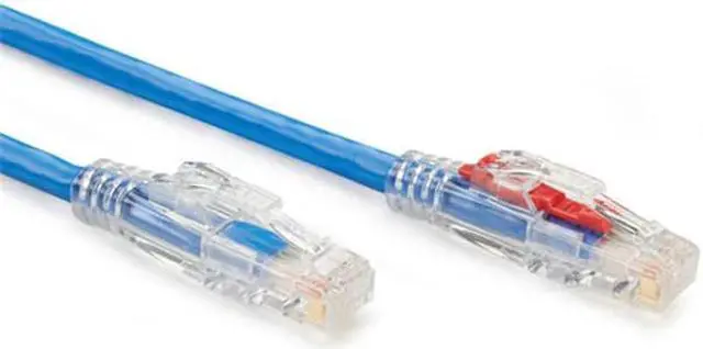 Alt view image 3 of 11 - GigaTrue 3 CAT6 550-MHz Lockable Patch Cable (UTP), Blue, 1-ft. (0.3-m)
