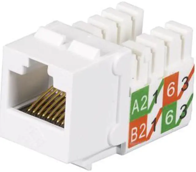 Alt view image 2 of 2 - Black Box FMT639-R3 Gigatrue2 Cat6 Jack, Universal Wiring, Component Level, Single Pack, White