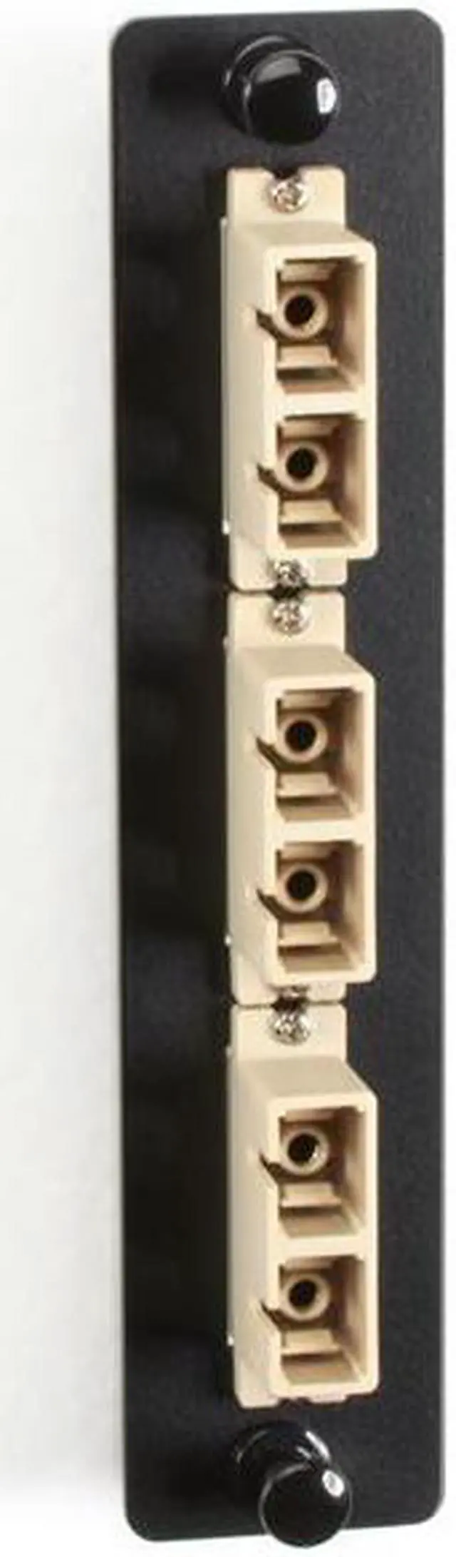 Alt view image 2 of 3 - Black Box JPM451B Standard Adapter Panel, Bronze Sleeves, (3) Duplex Sc Pairs, Beige